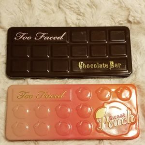 Too faced chocolate bar and sweet peach palette